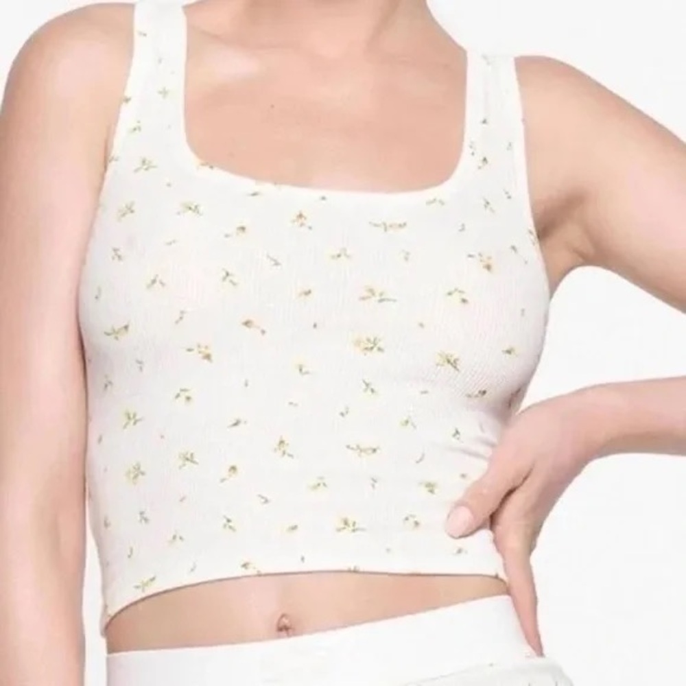 Skims white tank top